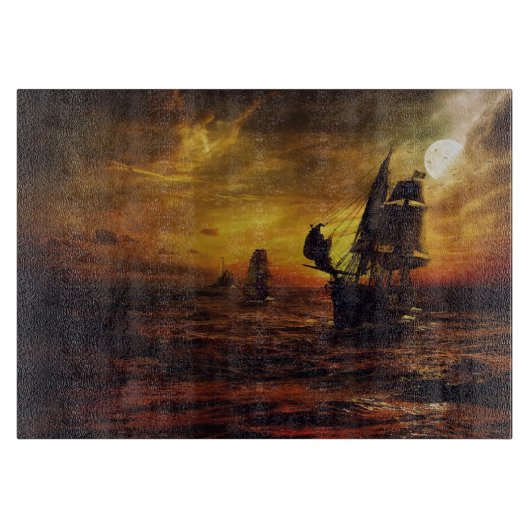 Galleons met volle zeilen snijplank (Voorkant)