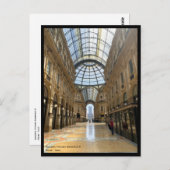 Galleria Vittorio Emanuele arcade - Milaan, Italië Briefkaart (Voorkant / Achterkant)