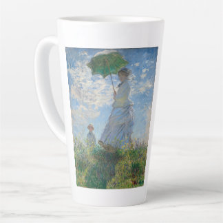 gallery art coffee cup woman with a parasol latte mok