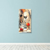 Gallery-Style Pet Portrait Canvas – Meaningful Hom (Insitu (Houten vloer))