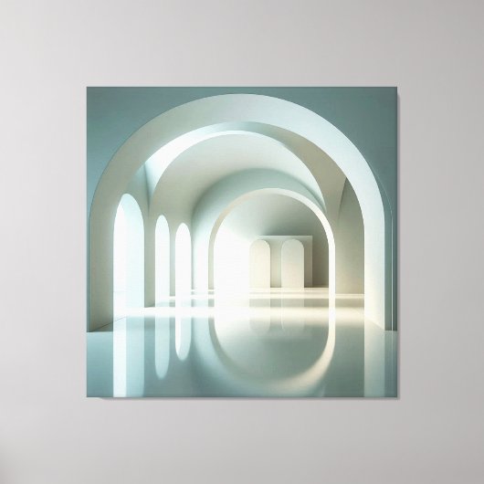 Gallery with Arched Light Field Canvas Afdruk (Voorkant)