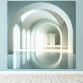 Gallery with Arched Light Field Canvas Afdruk (Insitu (Houten vloer))