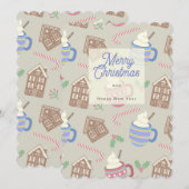 Galletas y chocolate feestdagenkaart (Voorkant / Achterkant)