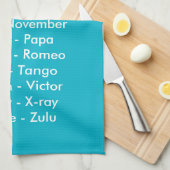 Galley Fonetisch Alfabet Radio Taal Bootdoek Theedoek (Quarter Fold)