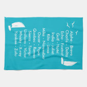 Galley Fonetisch Alfabet Radio Taal Bootdoek Theedoek (Horizontaal)