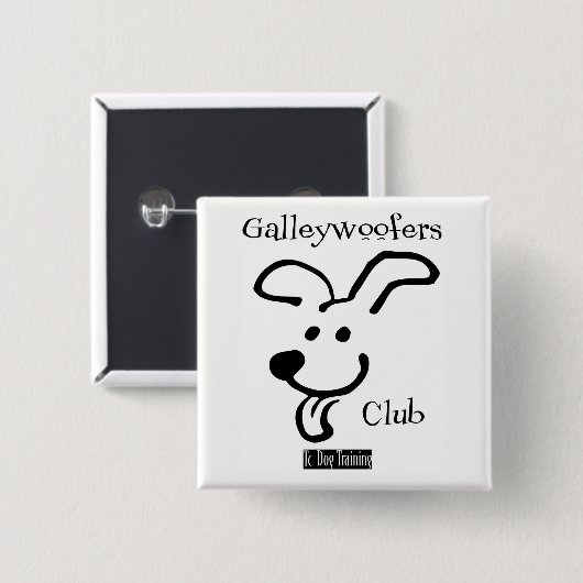 Galleywoofers Badge Vierkante Button 5,1 Cm (Voorkant /achterkant)