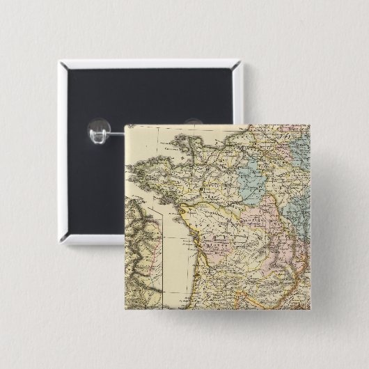 Gallia Vierkante Button 5,1 Cm (Voorkant /achterkant)