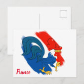Gallic Rooster Briefkaart (Voorkant / Achterkant)