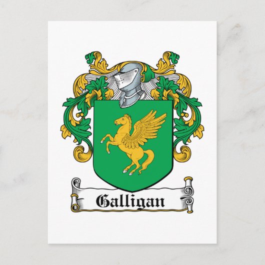 Galligan Family Crest Briefkaart (Voorkant)