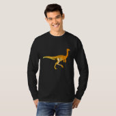 Gallimimus Abstract dinosaurus ontwerp T-shirt (Voorkant volledig)