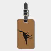 Gallimimus Dino Dinosaur Silhouette Bagagelabel (Voorkant verticaal)