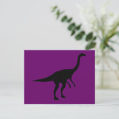 Gallimimus Dino Dinosaur Silhouette Briefkaart (Staand voorkant)