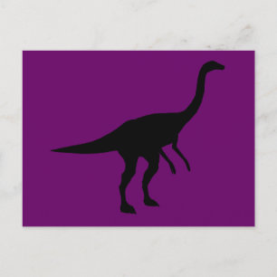 Gallimimus Dino Dinosaur Silhouette Briefkaart