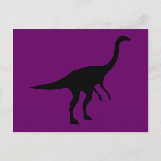 Gallimimus Dino Dinosaur Silhouette Briefkaart (Voorkant)