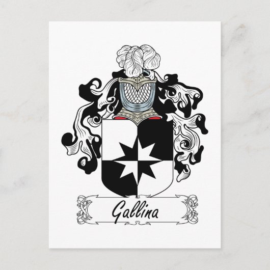 Gallina Family Crest Briefkaart (Voorkant)