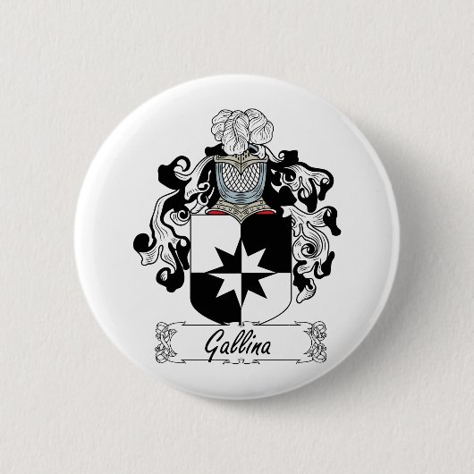 Gallina Family Crest Ronde Button 5,7 Cm (Voorkant)