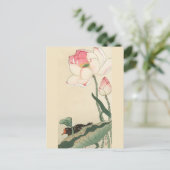 Gallinule met Lotus Flowers door Ohara Koson Briefkaart (Staand voorkant)
