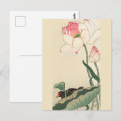Gallinule met Lotus Flowers door Ohara Koson Briefkaart (Voorkant / Achterkant)