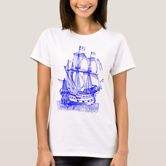 Gallion - blauw t-shirt (Voorkant)
