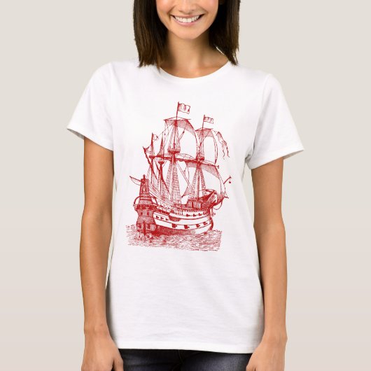 Gallion - Robijnrood T-shirt (Voorkant)