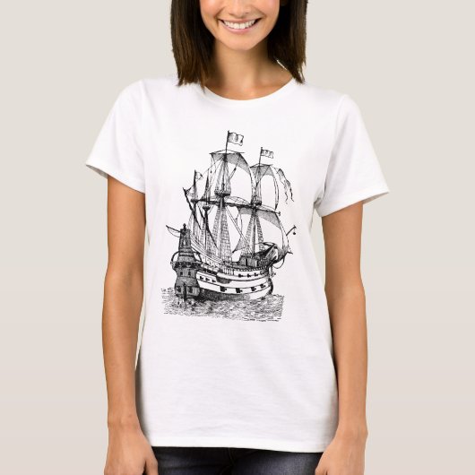 Gallion - zwart t-shirt (Voorkant)