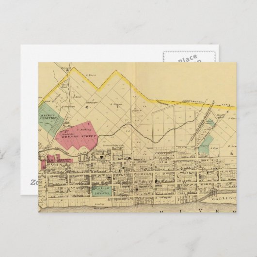 Gallipolis, Ohio Briefkaart (Voorkant / Achterkant)