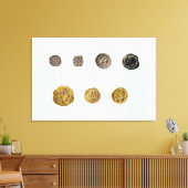Gallische munten, c.750-0 BC Canvas Afdruk (Insitu (Woonkamer))
