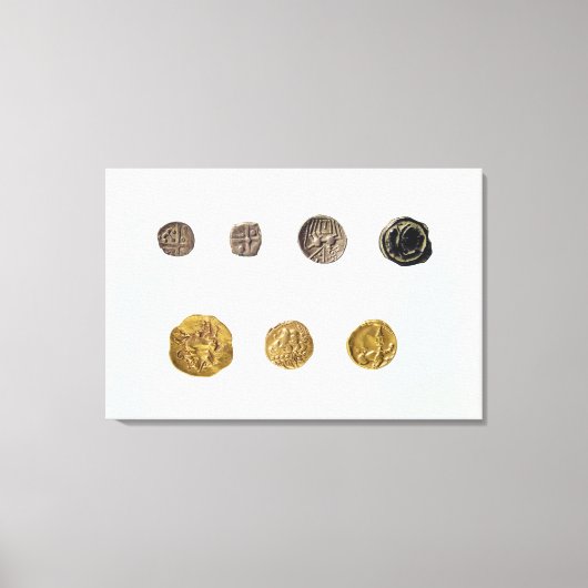Gallische munten, c.750-0 BC Canvas Afdruk (Voorkant)
