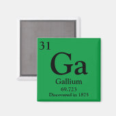 Gallium Periodiek Tabel Magneet (Voorkant / Achterkant)