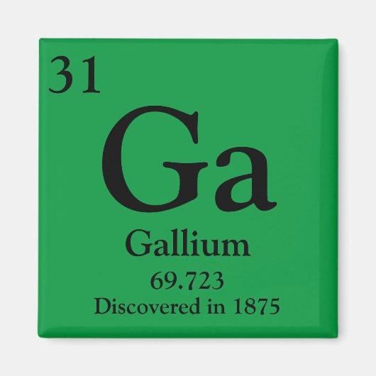Gallium Periodiek Tabel Magneet (Voorkant)