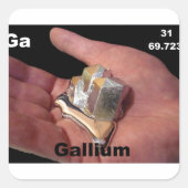 gallium vierkante sticker (Voorkant)