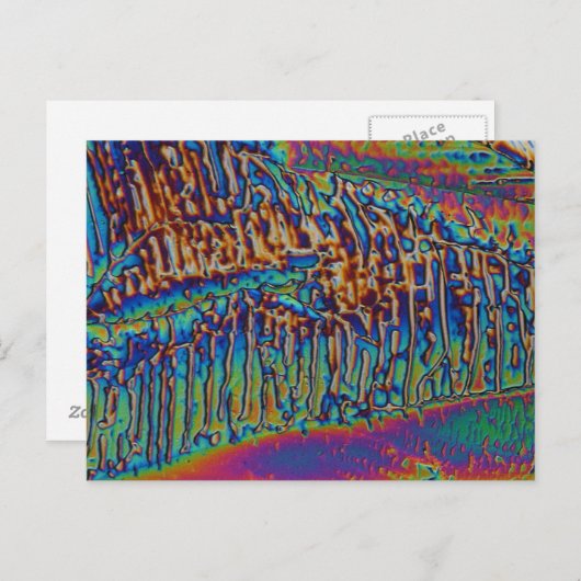 Galliumnitraat onder de microscoop briefkaart (Voorkant / Achterkant)