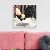 Gallo de Pelea/Gamecock Stretched Canvas Print (Insitu (Woonkamer))