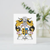 Gallo Family Crest Briefkaart (Staand voorkant)