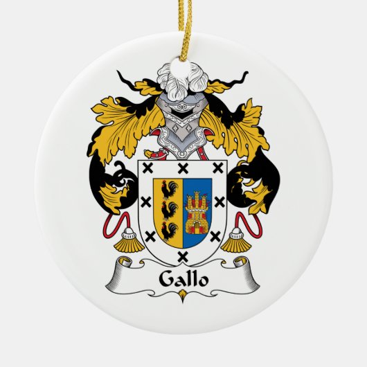 Gallo Family Crest Keramisch Ornament (Voorkant)