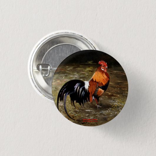 Gallo/Galo/Rooster Button (Voorkant /achterkant)