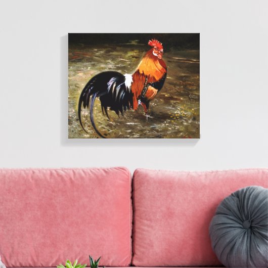 Gallo/Galo/Rooster Canvas Afdruk (Insitu (Woonkamer))
