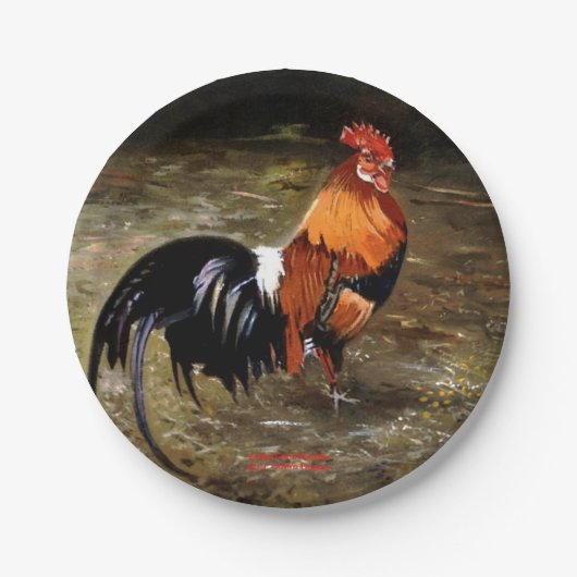 Gallo/Galo/Rooster Papieren Bordje (Voorkant)