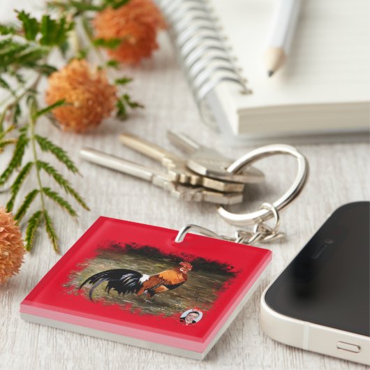 Gallo/Galo/Rooster Sleutelhanger (Voorkant Rechts)