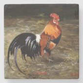 Gallo/Galo/Rooster Stenen Onderzetter (Voorkant)