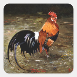 Gallo/Galo/Rooster Vierkante Sticker