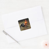 Gallo/Galo/Rooster Vierkante Sticker (Envelop)
