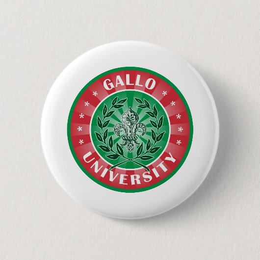 Gallo University Italy Ronde Button 5,7 Cm (Voorkant)