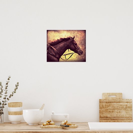 Gallop Grunge Poster (Keuken)