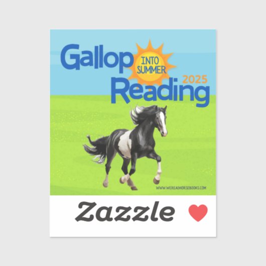 Gallop in de Sticker voor zomerlezen (Vel)