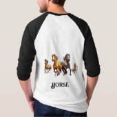 Gallop in harmonie: Whimsical Horse Herd T-Shirt C (Achterkant)