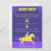 Gallop into Fun: Race Paard Party Uitnodiging (Voorkant)