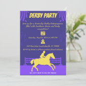 Gallop into Fun: Race Paard Party Uitnodiging (Staand voorkant)