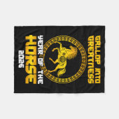 Gallop Into Greatness Year Of The Horse 2026 New Y Fleece Deken (Voorkant (Horizontaal))