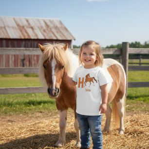 Galloping Alphabet Adventure H is voor Paard T-shi Kinder Shirts